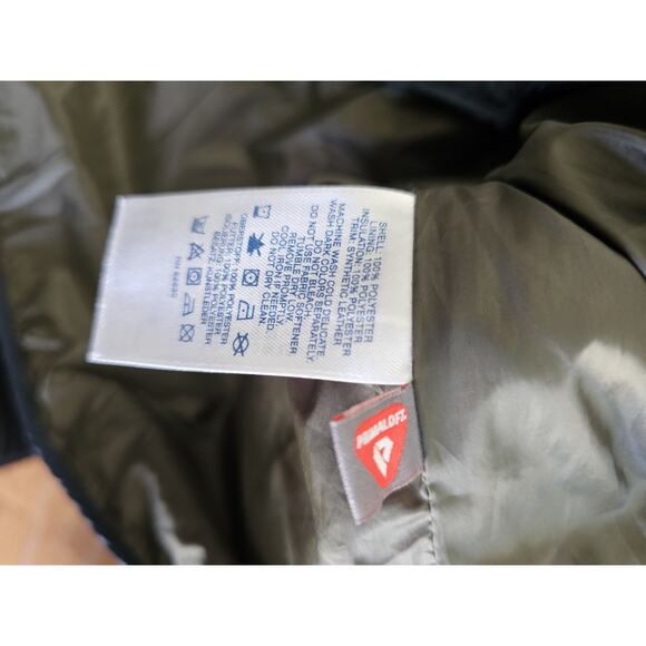 Lands’ End Quilted Button Front Primaloft Jacket Mandarin Collar Women's Size XL - Picture 7 of 9